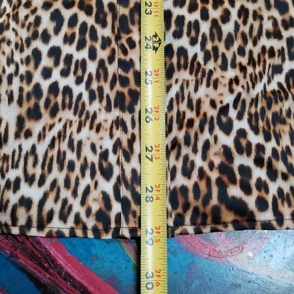 Worthington Leopard print button-up thick long sleeve blouse - size XXL - Picture 6 of 8